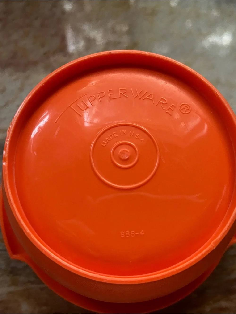 Vintage Tupperware Orange Servalier Bowl #886-4 Replacement Container No Lid USA